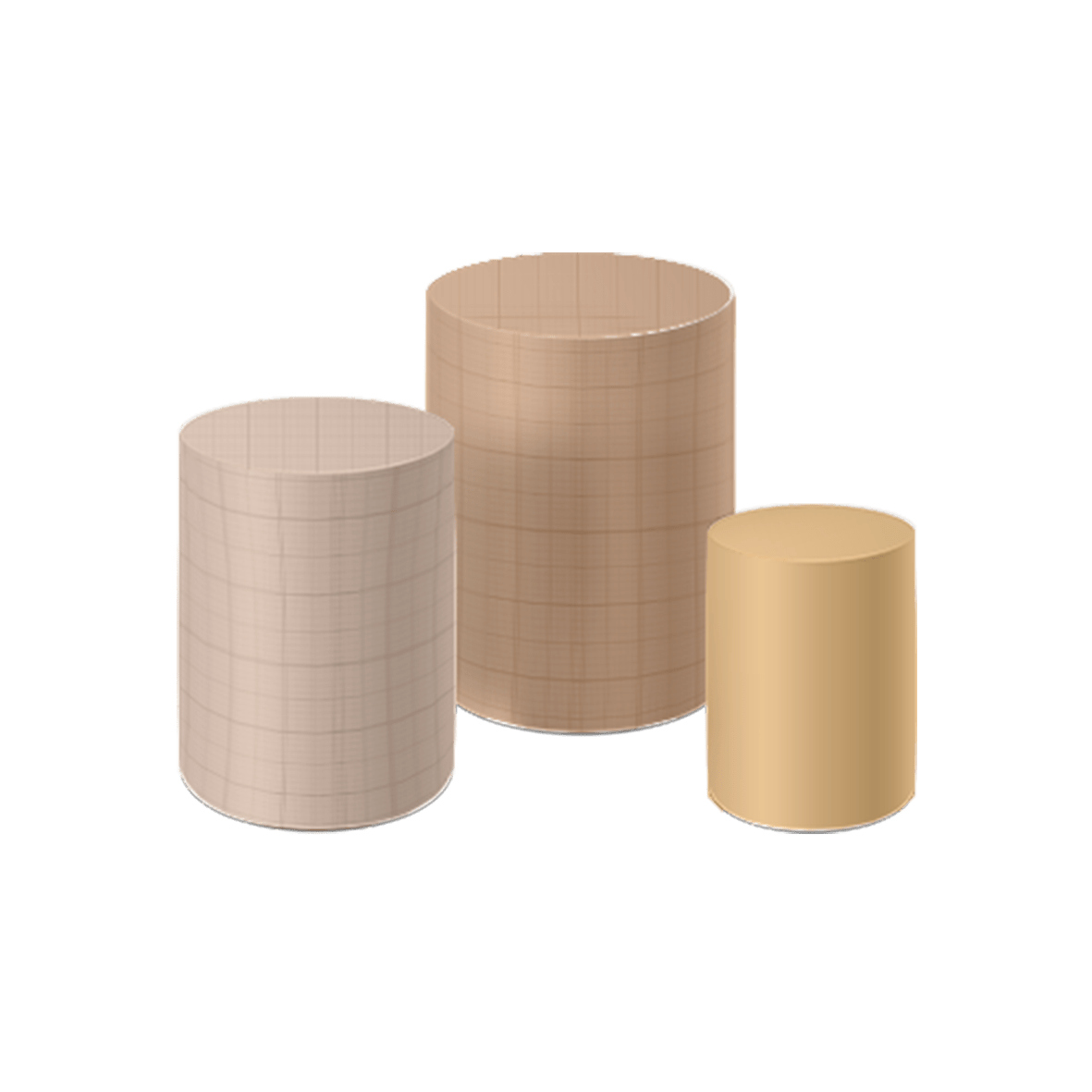 Kit Capa Para Cilindros Nude Grid - Adecore Tecidos