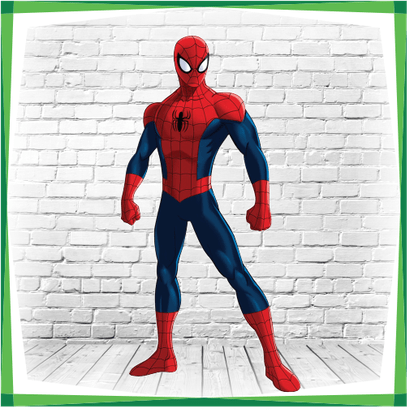 Display MDF Super-Heróis Homem-Aranha Encarando