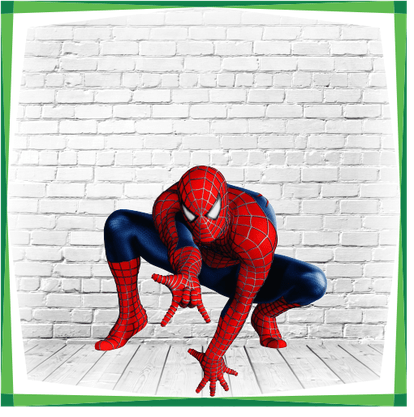 Display MDF Super-Heróis Homem-Aranha Pose da Teia