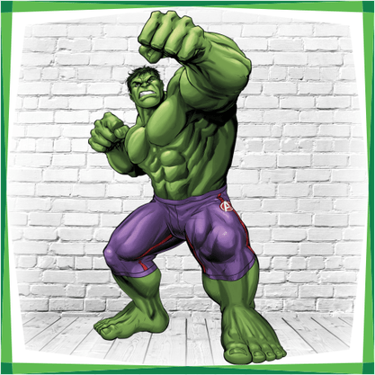 Display MDF Super-Heróis Hulk Bermudinha Roxa