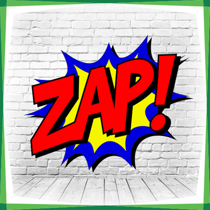 Display MDF Super-Heróis Zap!