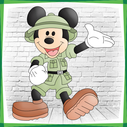 Display MDF Turma do Mickey: Mickey Guia Roupa Verde