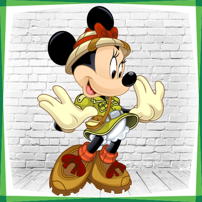Display MDF Turma do Mickey: Minnie De Chapéuzinho