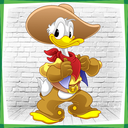 Display MDF Turma do Mickey: Pato Donald Cowboy