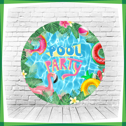 Painel Redondo Pool Party Tropical