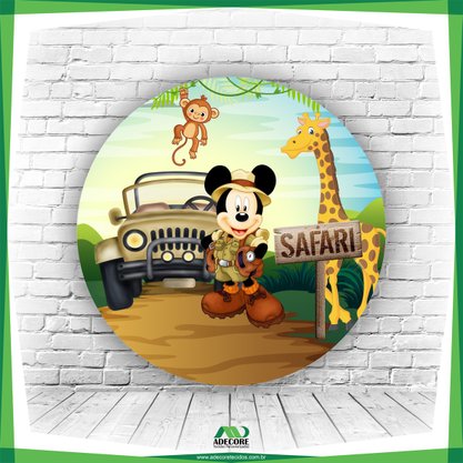 painel sublimado mickey safari