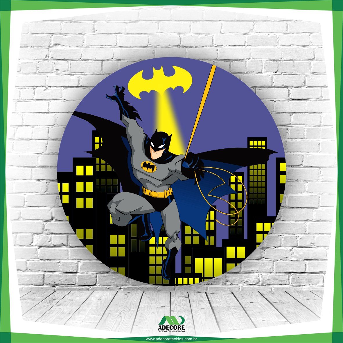 Painel Redondo Batman - Adecore Tecidos