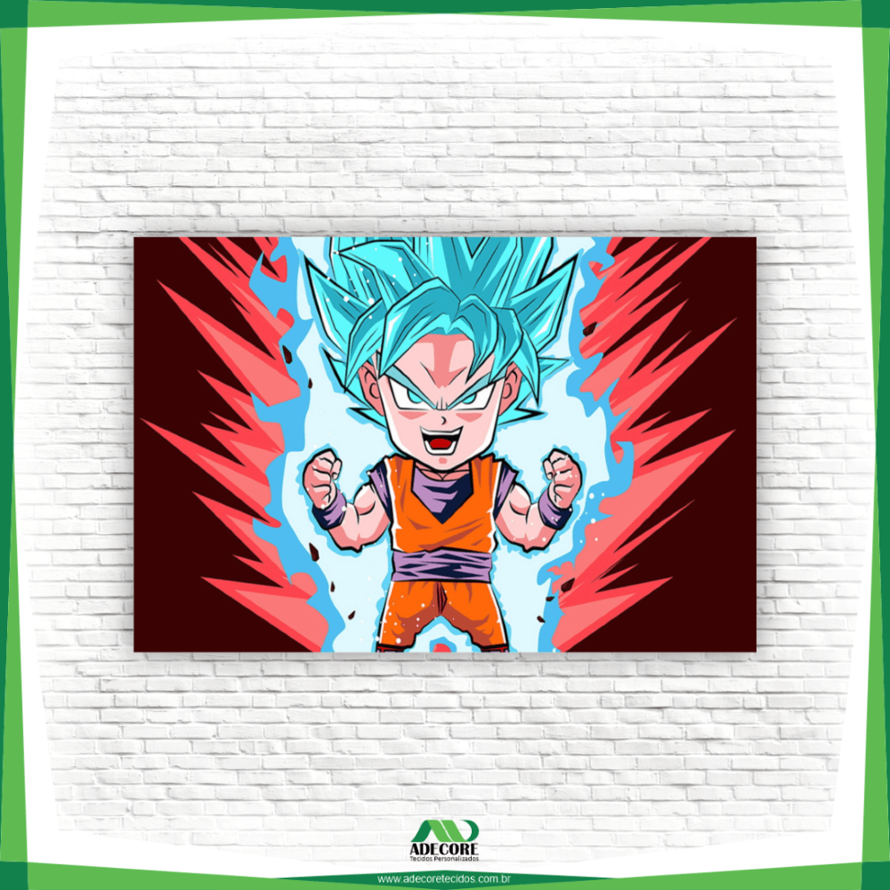 Painel Retangulo Dragon Ball Z - Adecore Tecidos