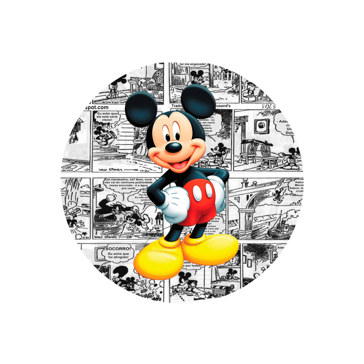Painel Redondo Mickey - Adecore Tecidos