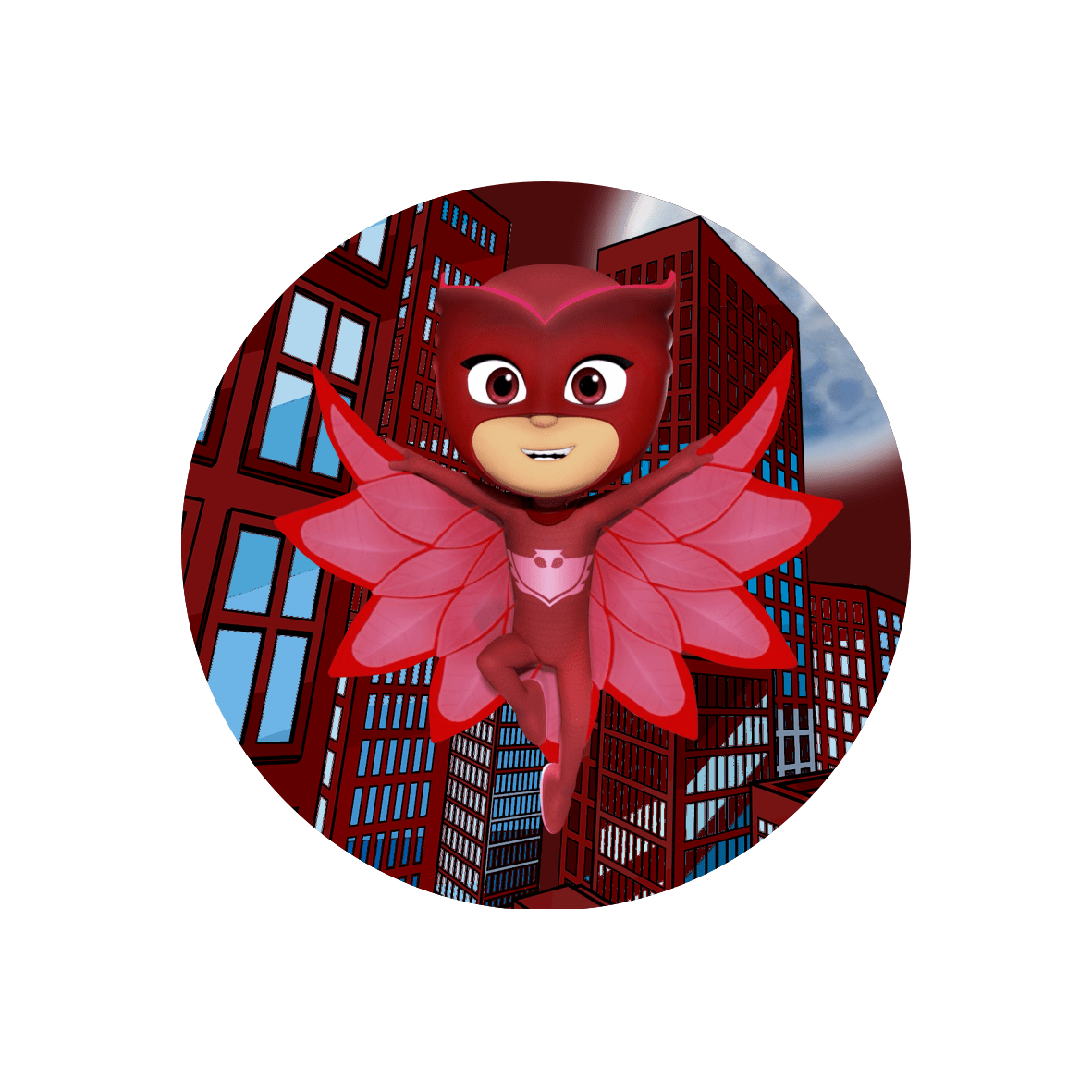 Painel Redondo Pj Mask Corujita - Adecore Tecidos