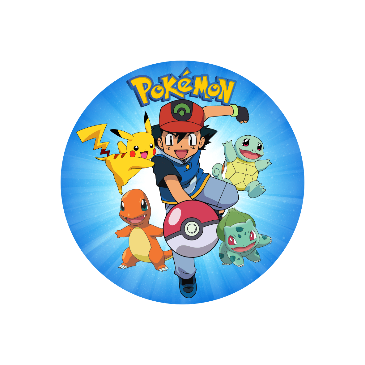 Painel Redondo Pokemon - Adecore Tecidos