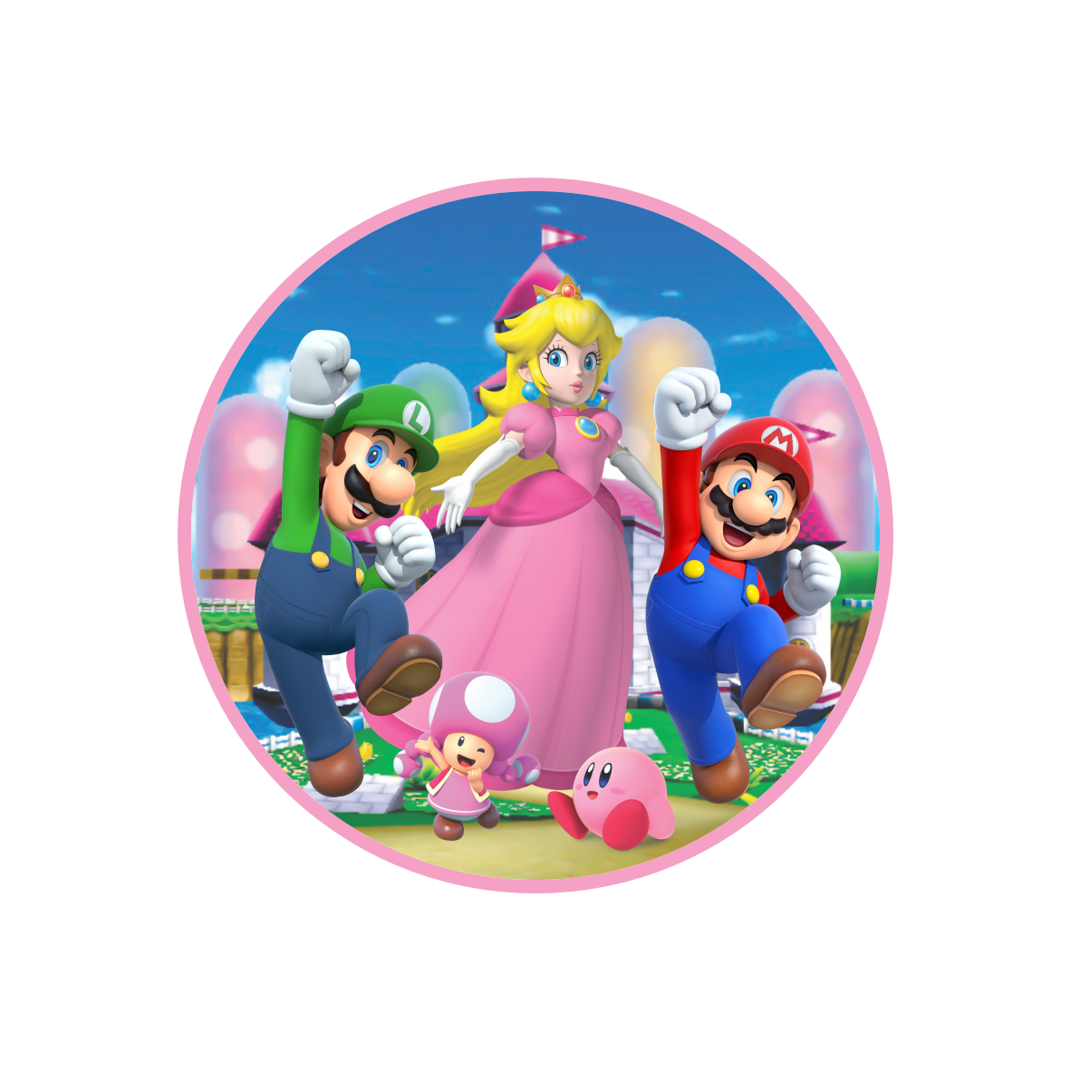 Tapete Em Lona Dublada Mario Princesa Peach - Adecore Tecidos