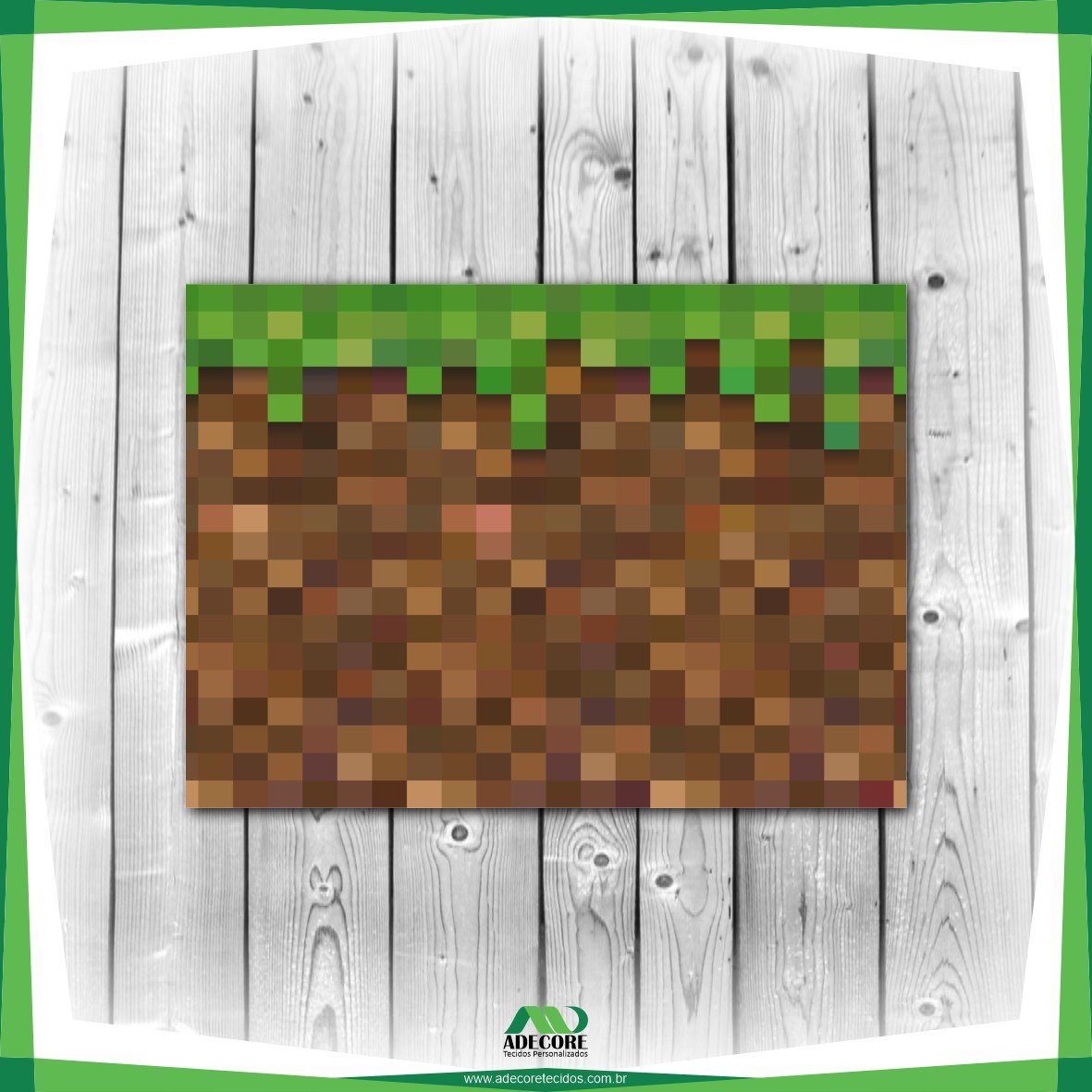 Lateral Reto Minecraft - Adecore Tecidos