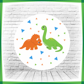 Painel Retangular Dinossauro Dino Baby Cute Sublimado 1,5m x 2,2m