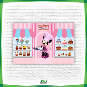 Painel Retangulo Minnie Patisserie