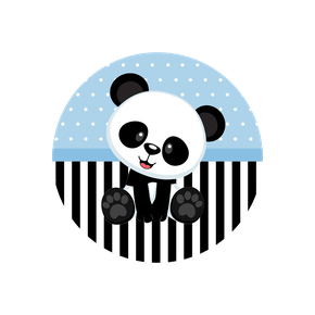 Painel Festa Retangular Panda Luluca Tecido Sublimado 1,5m x 1,2m