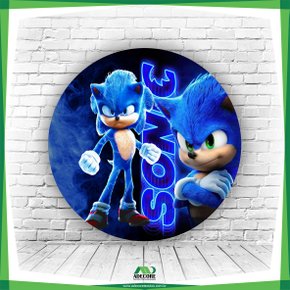 Painel Redondo Sonic Amy Rose - Adecore Tecidos