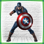 Display MDF Super-Heróis Capitão América Escudo