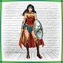 Display MDF Super-Heróis Mulher Maravilha Escudo