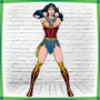 Display MDF Super-Heróis Mulher Maravilha Guerreira