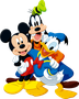 Display MDF Turma do Mickey: Mickey, Pateta, e Pato Donald
