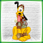 Display MDF Turma do Mickey: Pluto Cão na Floresta