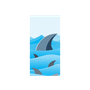 Lateral Reto Tubarão Agua Oceano Mar Azul