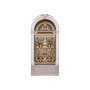 Lateral Romano porta ornamento dourado