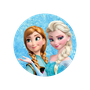 Painel Redondo Frozen e Elsa
