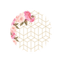 painel sublimado floral geométrico