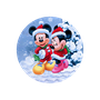 Painel Redondo Natal Mickey Minnie